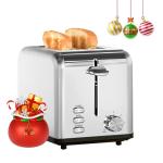 HealSmart 2-Slice Stainless Steel Toaster with Wide Slots