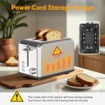HealSmart 2-Slice Stainless Steel Toaster with Wide Slots