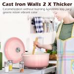 Umite Chef 5QT Pink Enameled Cast Iron Dutch Oven