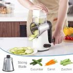 VEKAYA Hand Crank Cheese Grater with 4 Blades