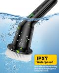 Cordless Electric Spin Scrubber with 3 Brush Heads