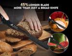 Resharpenable 11.6-Inch Serrated Bread Knife