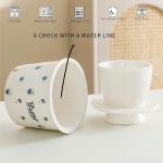 Ceramic Butter Keeper Dish with Water Line