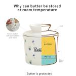 Ceramic Butter Keeper Dish with Water Line