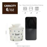 Ceramic Butter Keeper Dish with Water Line