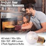 40 Watt Oven Light Bulb - 2 Pack