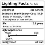 40 Watt Oven Light Bulb - 2 Pack