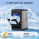 Portable Countertop Ice Maker with Self-Cleaning Feature