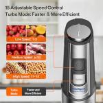 Anybear 1100W Immersion Blender with 15 Speeds