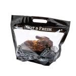 Plastic Food Delivery Bags with Clear Window - 100 Pack