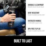 GORILLA GRIP 40 oz Insulated Water Bottle