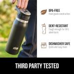 GORILLA GRIP 40 oz Insulated Water Bottle