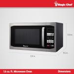 Magic Chef 1.6 Cu. Ft. Stainless Steel Microwave