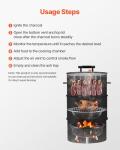 VEVOR 18.5" Charcoal Smoker Grill for BBQ Fun