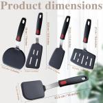 5-Pack Heat Resistant Silicone Spatula Set