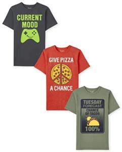 Kids' Taco and Pizza Graphic T-Shirts 3-Pack