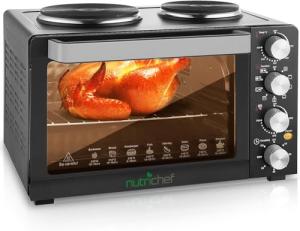 NutriChef 30 Quart Convection Oven with 2 Burners