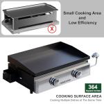 Portable 23-Inch Propane Gas Griddle for Outdoor Cooking