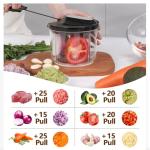 LHS Manual Vegetable Chopper and Food Processor 1000ML