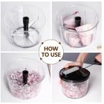 LHS Manual Vegetable Chopper and Food Processor 1000ML