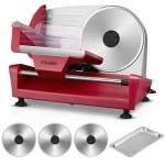 FOHERE 250W Electric Meat Slicer with Blades