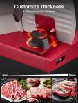 FOHERE 250W Electric Meat Slicer with Blades