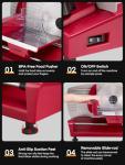 FOHERE 250W Electric Meat Slicer with Blades