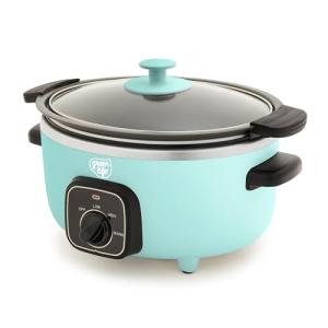 GreenLife 3.5QT Programmable Slow Cooker, Turquoise