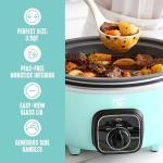GreenLife 3.5QT Programmable Slow Cooker, Turquoise