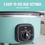 GreenLife 3.5QT Programmable Slow Cooker, Turquoise