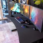 Arozzi Arena Ultrawide Curved Desk with Mat