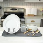 Extra Large Absorbent Dish Drying Mat - Charcoal