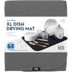 Extra Large Absorbent Dish Drying Mat - Charcoal