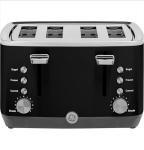 GE 4-Slice Extra Wide Slot Toaster, Black