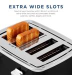 GE 4-Slice Extra Wide Slot Toaster, Black