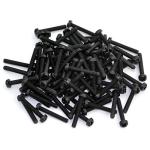 100pcs M3 x 20mm Black Nylon Machine Screws