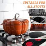 Pumpkin-Shaped Cast Iron Dutch Oven, 4qt