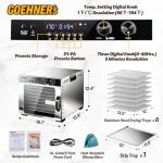 Versatile Food Dehydrator with 8 Stainless Steel Trays