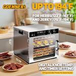 Versatile Food Dehydrator with 8 Stainless Steel Trays