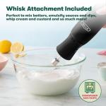 BELLA Hand Blender with Whisk Attachment, Black