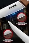 Huusk 6-Piece Japanese Steak Knife Set with Organizer