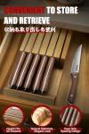 Huusk 6-Piece Japanese Steak Knife Set with Organizer