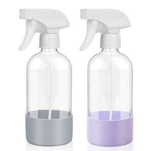 UUJOLY Clear Refillable Spray Bottle with Adjustable Nozzle