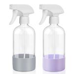 UUJOLY Clear Refillable Spray Bottle with Adjustable Nozzle