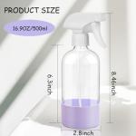UUJOLY Clear Refillable Spray Bottle with Adjustable Nozzle
