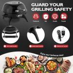 ROVSUN 1600W Tabletop Electric Grill - Portable & Removable