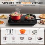 AMZCHEF 2-Burner Portable Induction Cooktop 1800W