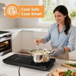 AMZCHEF 2-Burner Portable Induction Cooktop 1800W