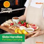 Riveira Large Wooden Cutting Board with Juice Grooves