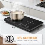 AMZCHEF 2-Burner Portable Induction Cooktop 1800W
